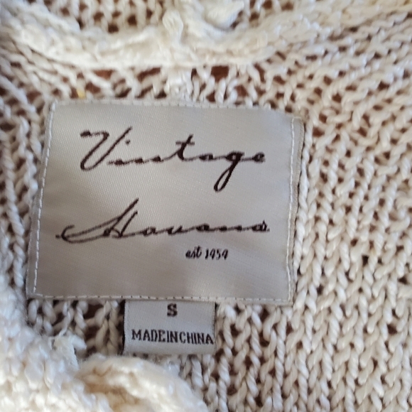Vintage Havana Knit Hooded Sweater with Fringe - Picture 7 of 9